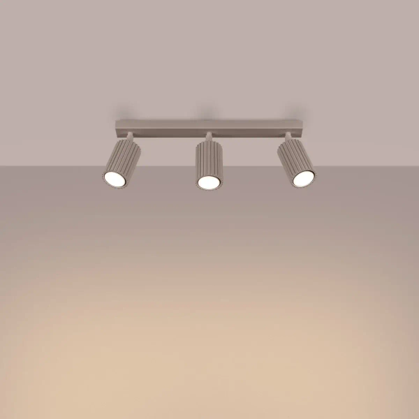 Regulowana lampa sufitowa KARBON SL.1764 tubki potrójne beżowe