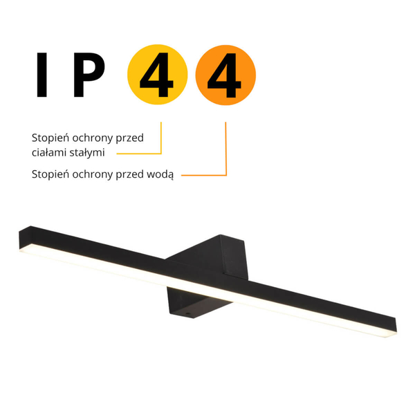 Podłużny kinkiet ścienny Nevada LP-778/1W L BK Light Prestige LED 20W 4000K IP44 czarny