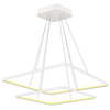 Biurowa LAMPA wisząca SLIM/000006/3000/W MDECO metalowa OPRAWA zwis LED 66W 3000K kwadratowy biały