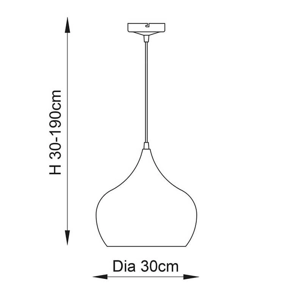 Wisząca lampa kropla Brosnan 61296 LED 19W 4000K srebrny