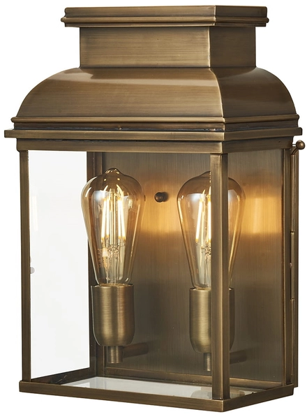 Zewnętrzny kinkiet OLD-BAILEY-L-BR Elstead IP44 styl angielski mosiądz