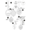 LAMPA wisząca ARETE 312907 Polux rustykalna OPRAWA okrągła ZWIS świecznikowy złoty czarny
