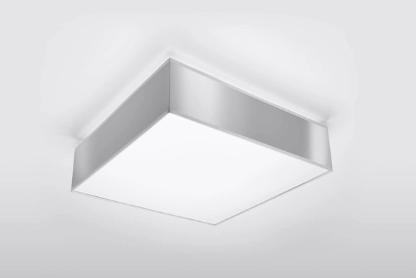 Plafon LAMPA sufitowa SL.0137 natynkowa OPRAWA kwadratowa szara