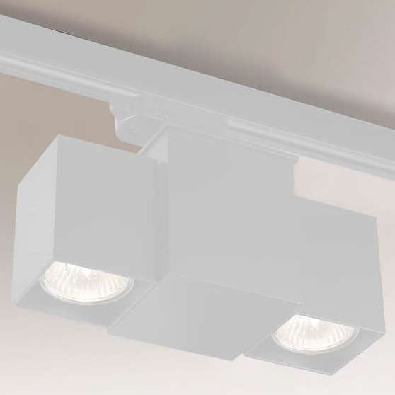 Reflektorowa LAMPA sufitowa BIZEN 7710 Shilo metalowa OPRAWA kostki do 3-fazowego systemu szynowego białe