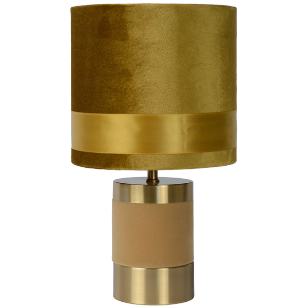 Nocna LAMPKA stojąca EXTRAVAGANZA FRIZZLE 10500/81/34 Lucide stołowa LAMPA abażurowa żółta