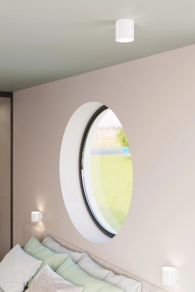 Natynkowa LAMPA sufitowa SL.0355 metalowa OPRAWA plafon tuba biała