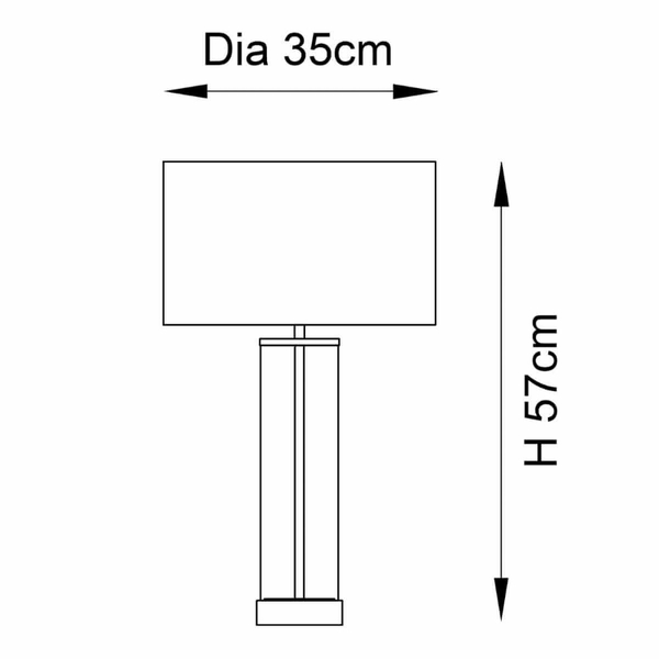 Lampa stołowa Lessina 100440 Endon na komodę transparentna czarna