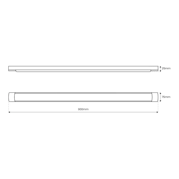 Sufitowa lampa podłużna EK9839 LED 27W 4000K natynkowa biała