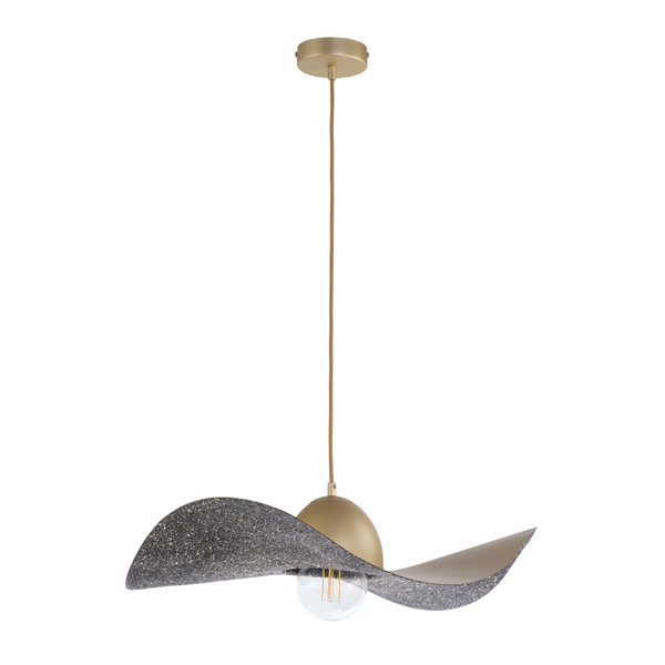 Wisząca lampa metalowa KAPELLO zwis do jadalni złoty nad stół