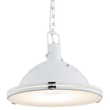 Wisząca LAMPA industrialna NAUTILIUS L 10266101 Kaspa metalowa OPRAWA na łańcuchu ZWIS okrągły biały
