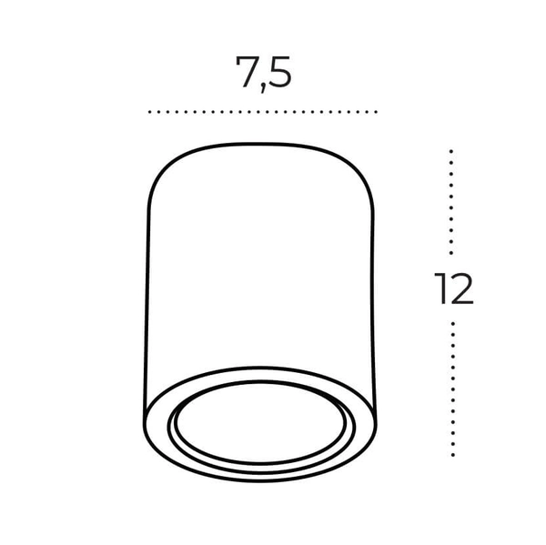 Łazienkowa lampa sufitowa Conyon AZ6025 LED 10W 3000-6000K IP54 czarny