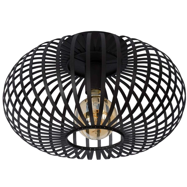 Druciana lampa sufitowa Manuela 78174/40/30 czarna do sypialni