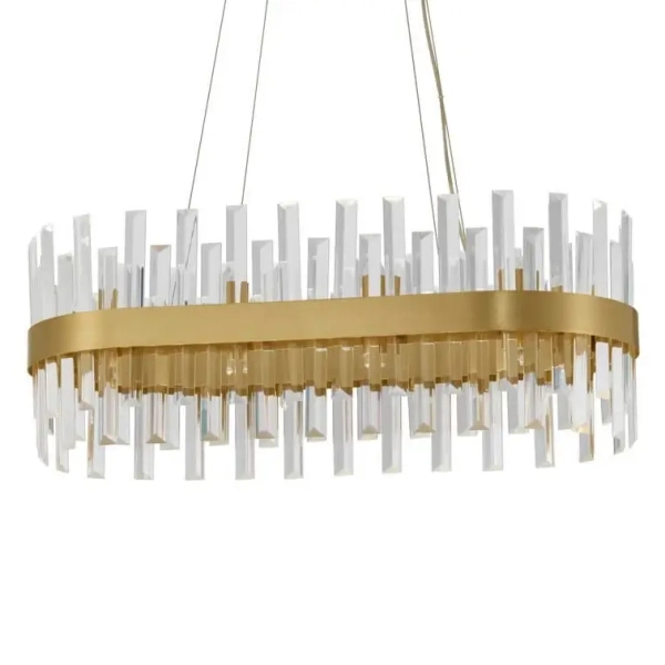 Glamour lampa wisząca CHOLULA LE42909 do pokoju kryształ złota