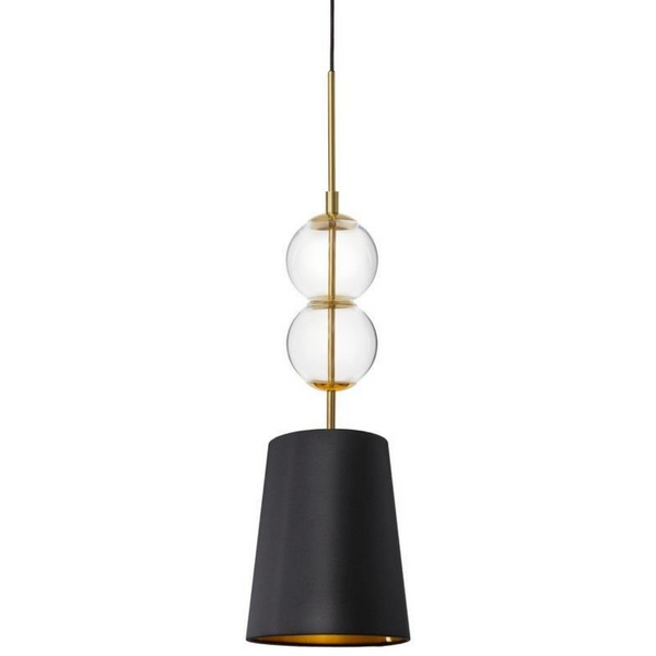 Czarna lampa wisząca COCO 11106102 abażurowy zwis nad stół