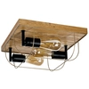 Sufitowa lampa NETUNO 92073357 industrialna retro drewno srebrna