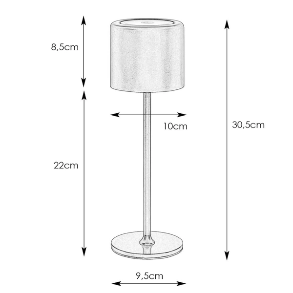 Lampka stojąca grzybek Fungi 108656 LED 2W 3000K IP44 metalowy biały