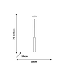 LAMPA wisząca GOLDIE ML5713 Milagro metalowa OPRAWA tuba LED 5W 4000K zwis okrągły złoty
