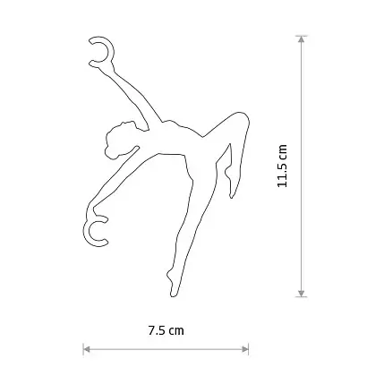 Dekoracyjny regulator do przewodów BALLERINA 11802 jedwabisty grafit