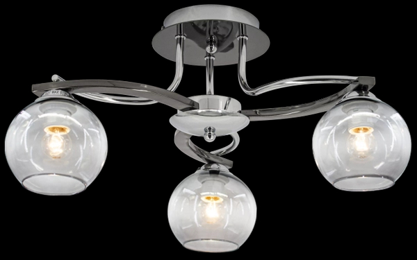Sufitowa lampa sypialniana 8912/3 8C + 9BC kule grafitowe