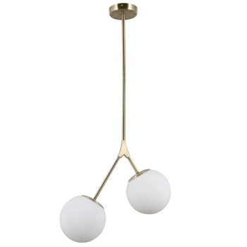 Sufitowa LAMPA loftowa CASERTA PND-33245-2 Italux modernistyczne molekuły do salonu mosiądz