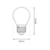 Żarówka filamentowa EKZF8963 E27 LED 5W G45 4000K neutralna