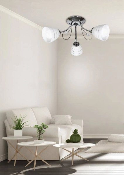 Klasyczna lampa sufitowa Simpli 33-63847 biała chrom