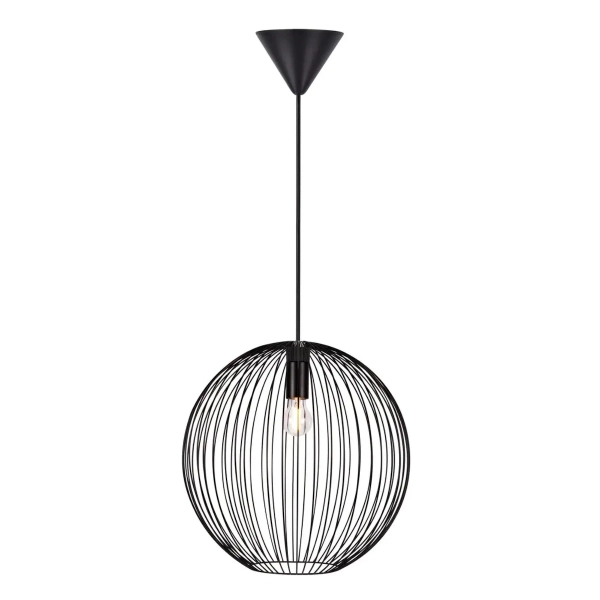 Industrialna lampa wisząca Beroni 2213303003 druciana kula czarny