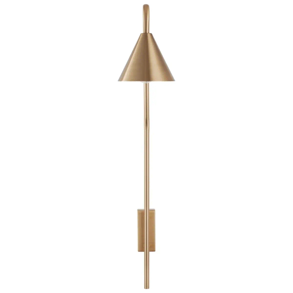 Metalowa lampa ścienna PRIMO gold ST-8538 gold do biura stożek złoty