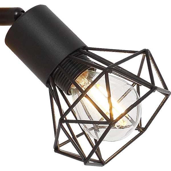 Ścienna lampa loftowa Zeus 3137 druciany kinkiet czarny do sypialni