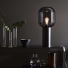 Stołowa LAMPKA loftowa BROOKLYN 107479 Markslojd szklana LAMPA okrągła na biurko industrialna stojąca czarna przydymiona