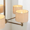 Wielopunktowa lampa wisząca Indara 71345 Endon z abażurkami brąz beżowa
