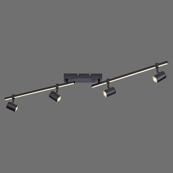 Nowoczesna lampa sufitowa Barik ruchome tuby czarne