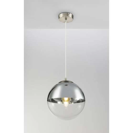 LAMPA wisząca VARUS 15852 Globo szklana OPRAWA zwis kula ball chrom przezroczysta