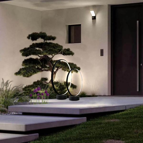 Zewnętrzna lampa stojąca Abira 9915 LED 33W 4000K IP44 metalowa czarna