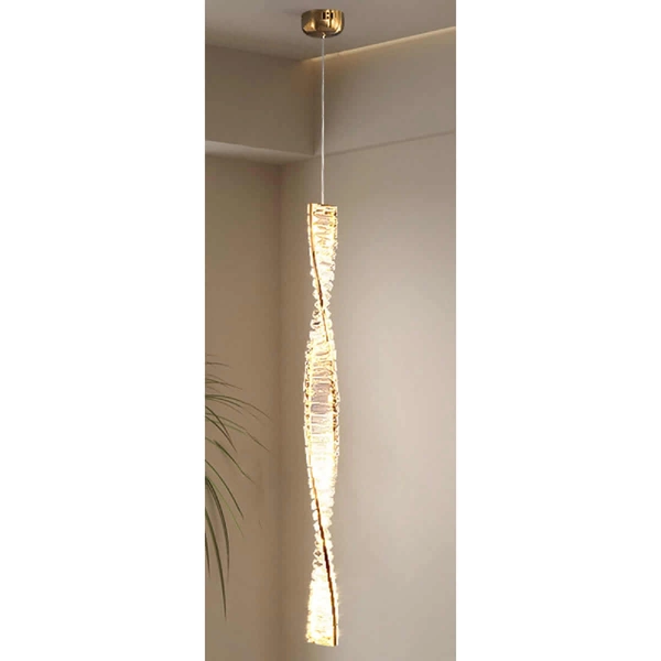 Wisząca lampa Bohemia CGBOHEMIA1 COPEL LED 12W 3000K kryształowa złota