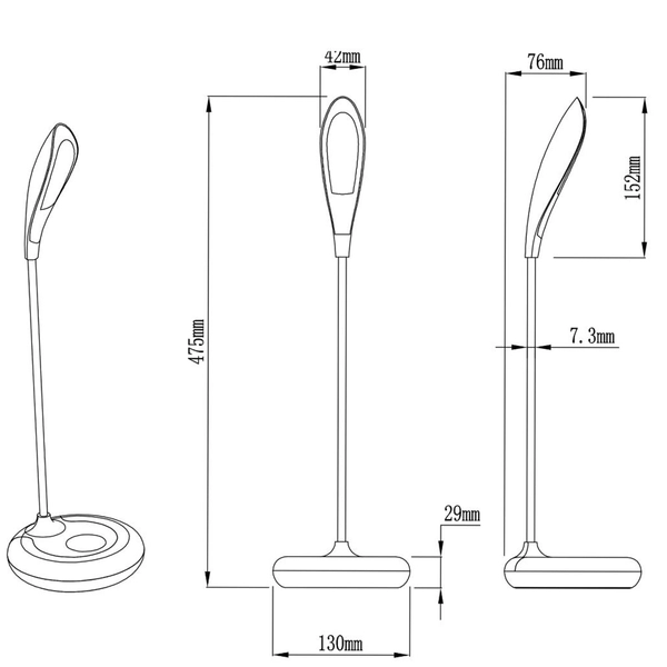 Ledowa lampka stojąca H1848 5W 4000K RGB do pokoju dziecka