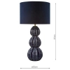 Ceramiczna stołowa lampa Lorelai LOR4223 z abażurem niebieska