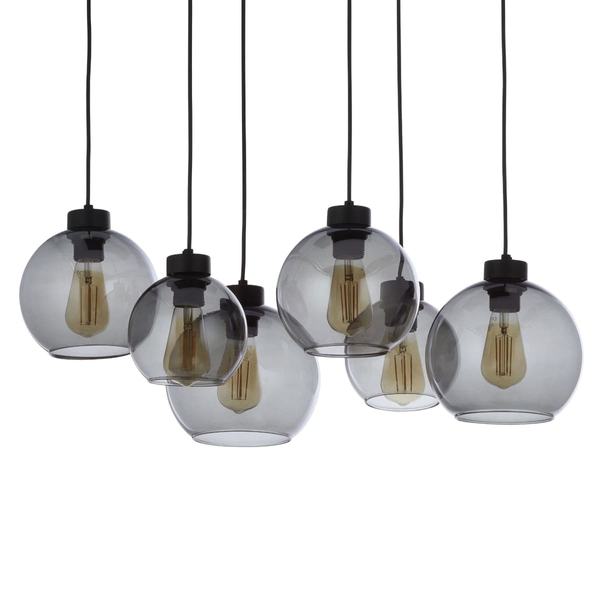 Salonowa lampa wisząca molekułowa Cubus 2833 TK Lighting szklana przydymiona