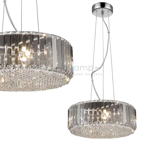 Lampa wisząca PRINCE P0360-05B-F4AC kryształowa glamour przezroczysty