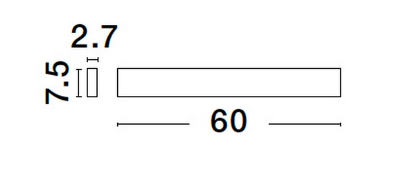 Prostokątna lampa ścienna Durango LE42852 Luces Exclusivas LED 22W 3000K czarna
