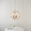 Nowoczesna lampa świecznikowa L&-191922 Light& zwis biała złota