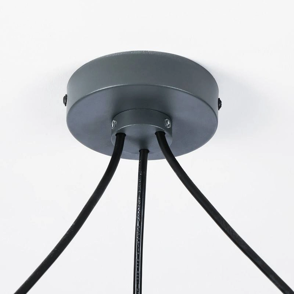 Salonowa lampa wisząca Spider ABR-SHIL-E27-W Abruzzo regulowana szara