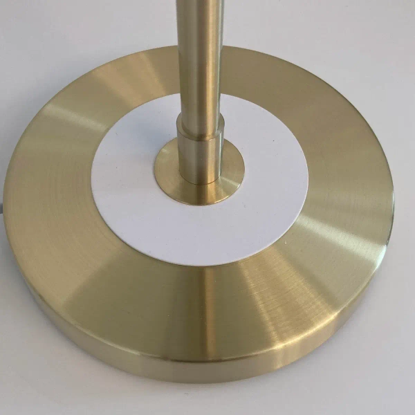 Lampa na komodę Artdeco MT8872 white Step okrągła do sypialni biała złota