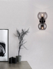 Nowoczesny kinkiet szklany Repos balls czarny przydymiony