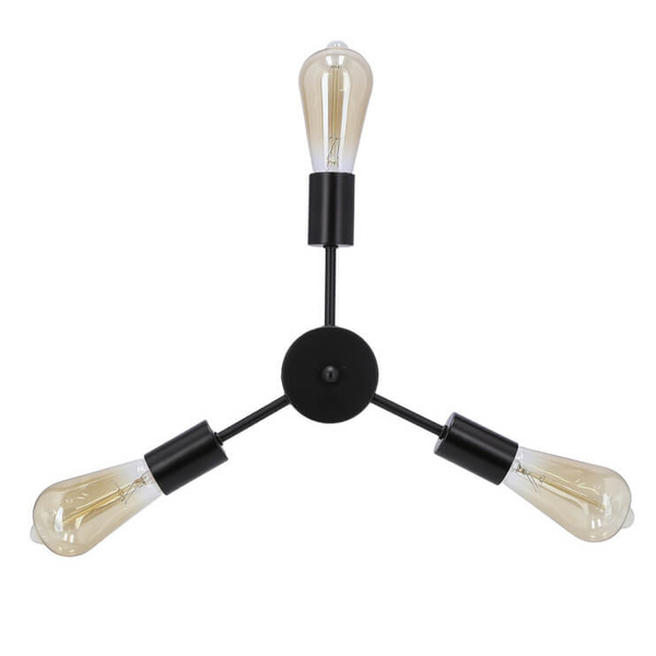 Industrialna lampa wisząca Sparta na łańcuchu czarna