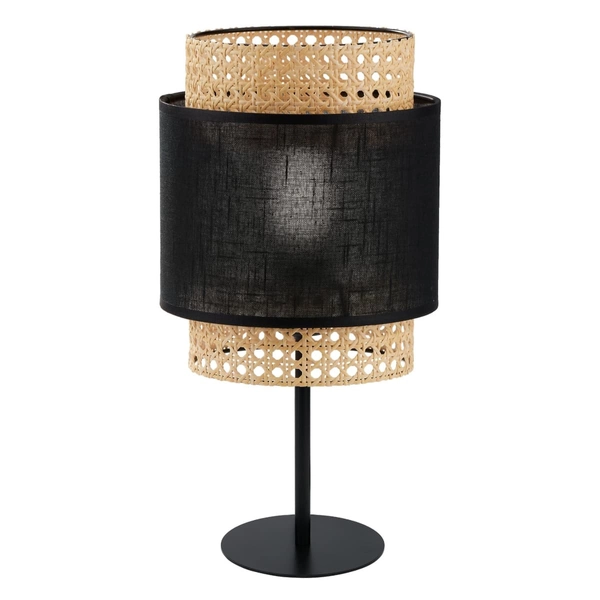 Ażurowa lampka nocna Boho 5567 TK Lighting ratanowa czarna słomkowa
