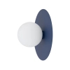 Lampa ścienna kulista SATURN biała granatowa ze szkła 1xG9 ball kula do sypialni 12440
