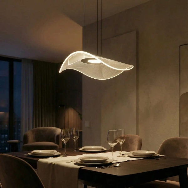 Lampa wisząca nad wyspę metalowa MEDUSA LED 30W 3000K AZ6789 transparentna czarna