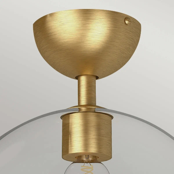 Minimalistyczna sufitowa lampa Jude ALM-JUDE-SF-GD-CL szklana złota