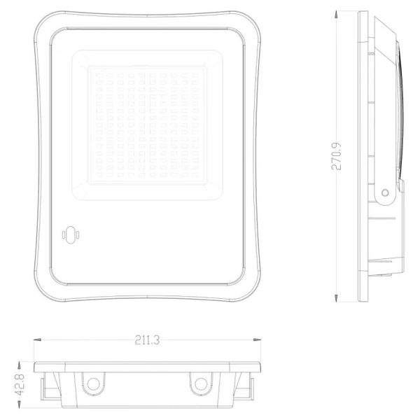 Solarna lampa ogrodowa Bares SLR-73142-100W Italux LED 100W 4000K IP65 szary